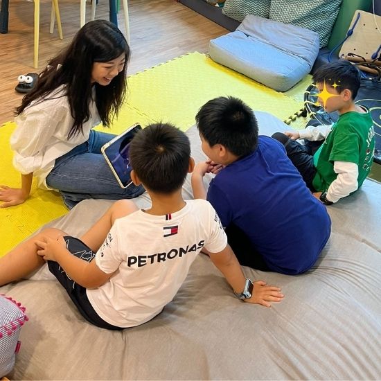 Kids actively participating in their session from Social Savy Camp