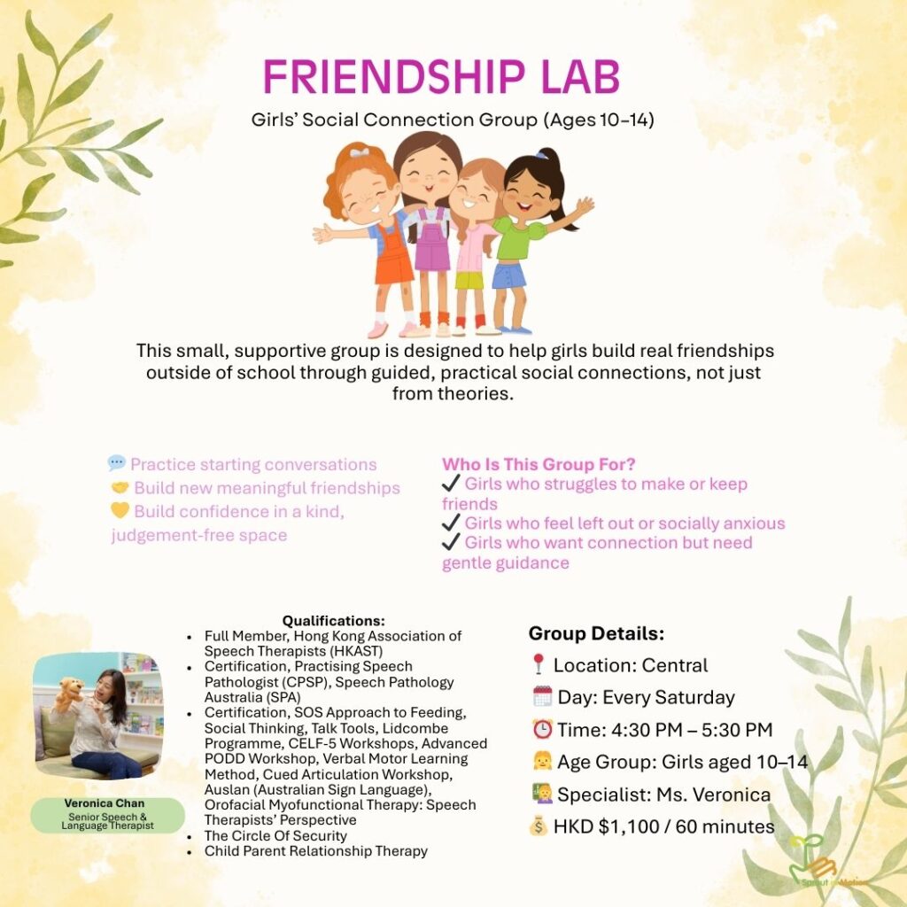 Friendship Lab for Girls (Ages 10–14) | Social Skills Group – Sprout in ...